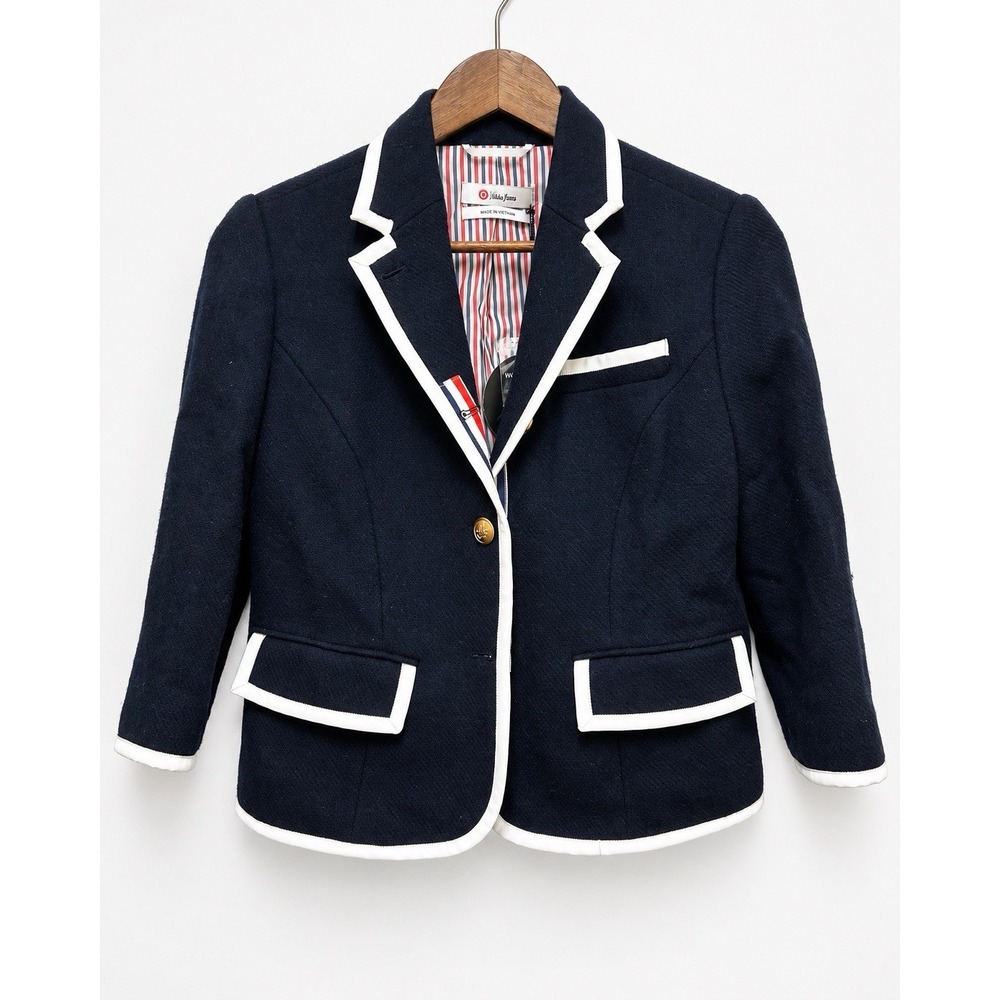 Thom Browne Target Neiman Marcus 100% Wool Blazer Navy Nautical Preppy S NWT